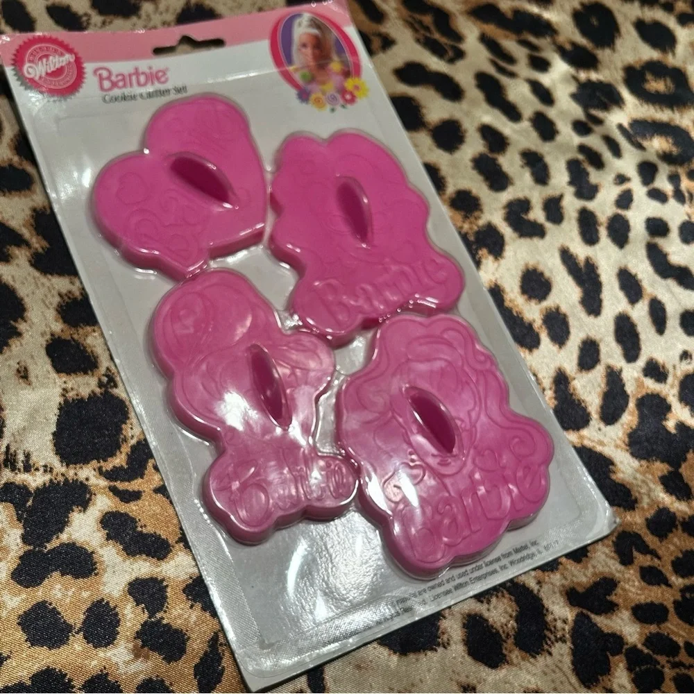 Vintage 90s Barbie Wilton Pink Cookie Cutters - 4 Cutters